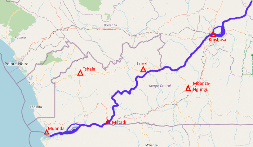 bornes géodésiques Bas-Congo